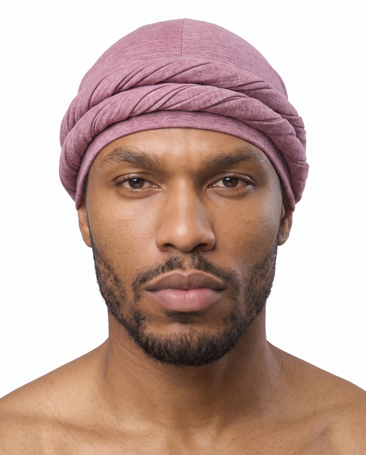 Mauve men's halo turban