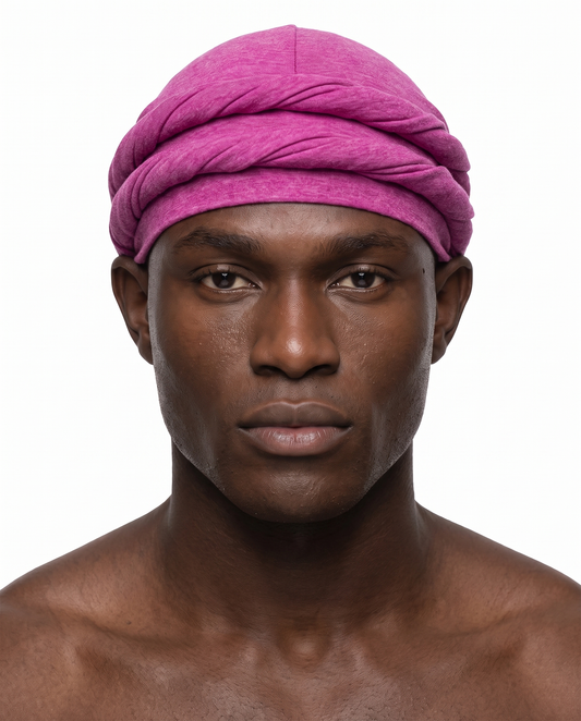 Magenta men's halo turban
