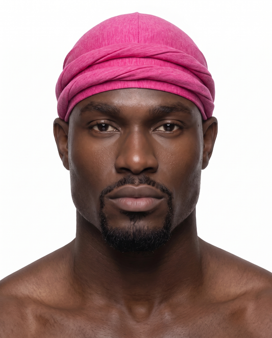 Fuchsia men's halo turban