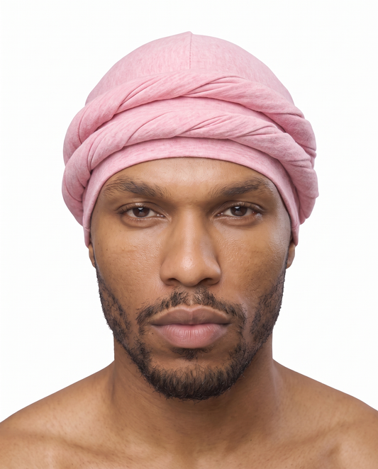 Soft Pink men's halo turban