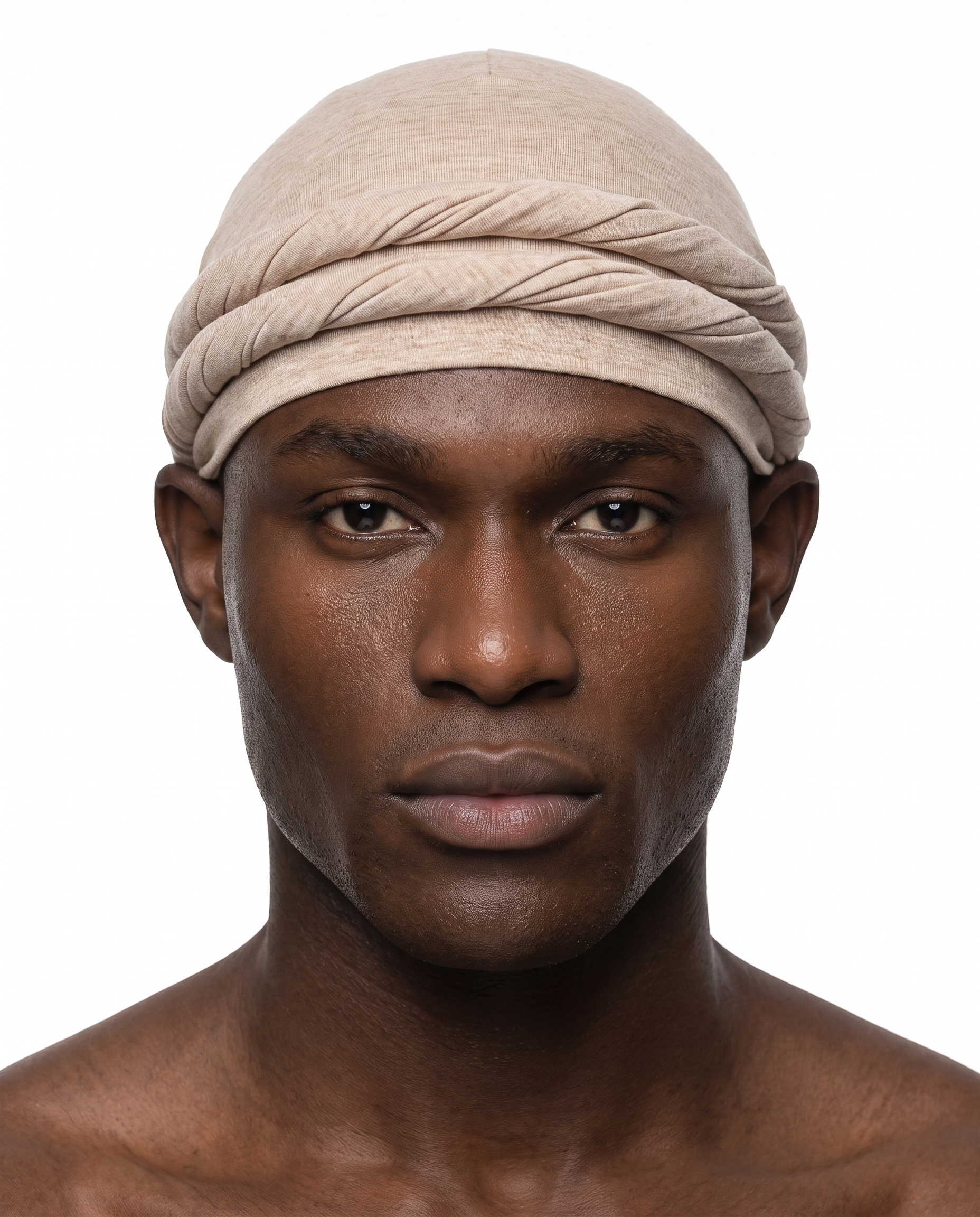 Natural men's halo turban
