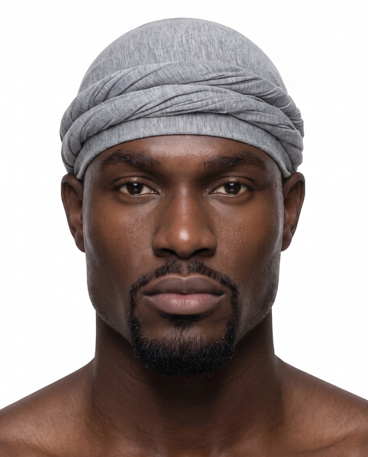Light Grey men's halo turban