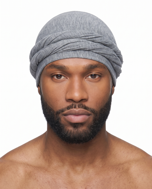 Athletic Grey men's halo turban