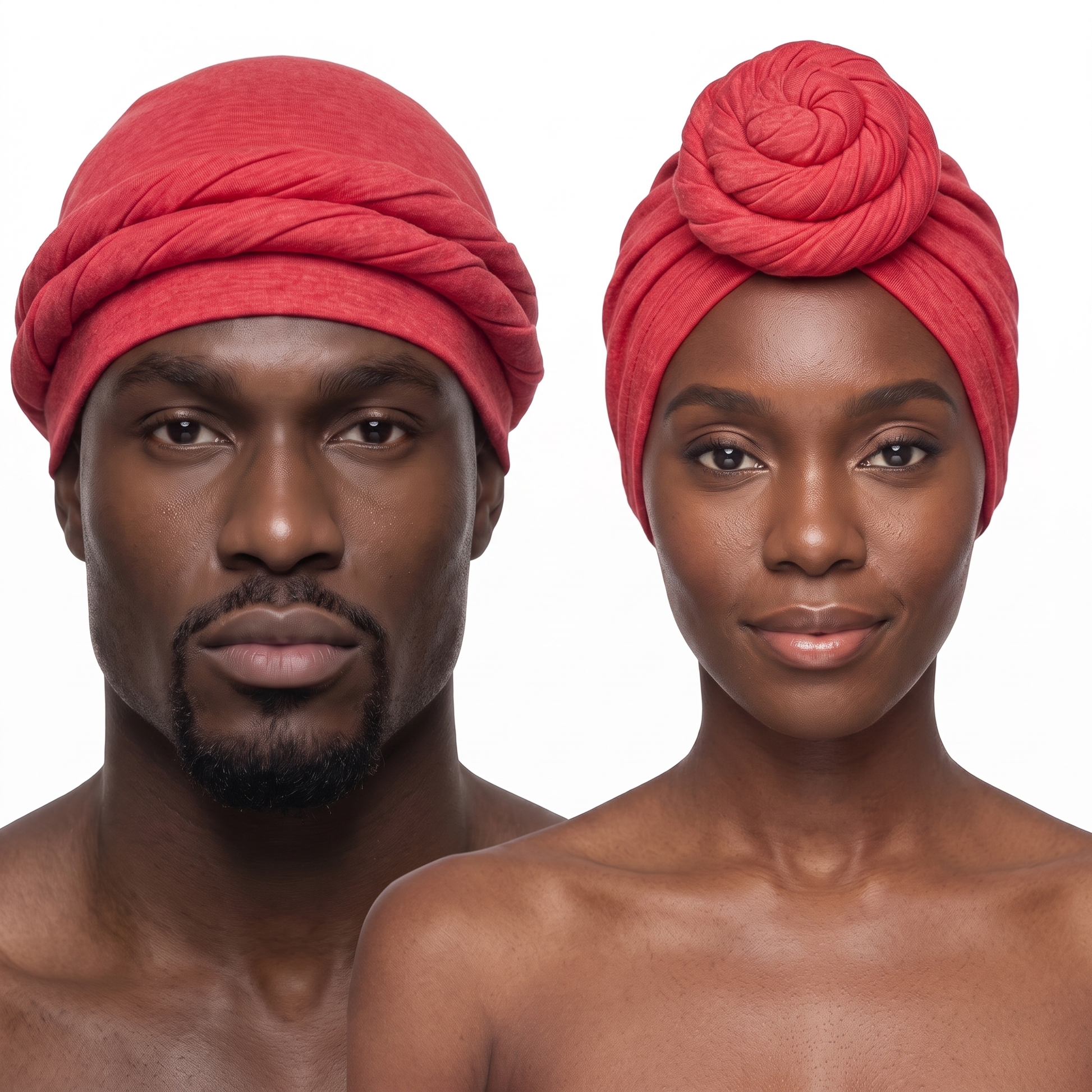Red Turban and Knot Pro bundle - his and hers - JagRags
