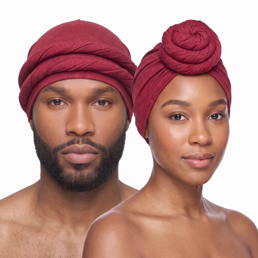 Crimson Red (Canvas Red) Turban and Knot Pro bundle - his and hers - JagRags