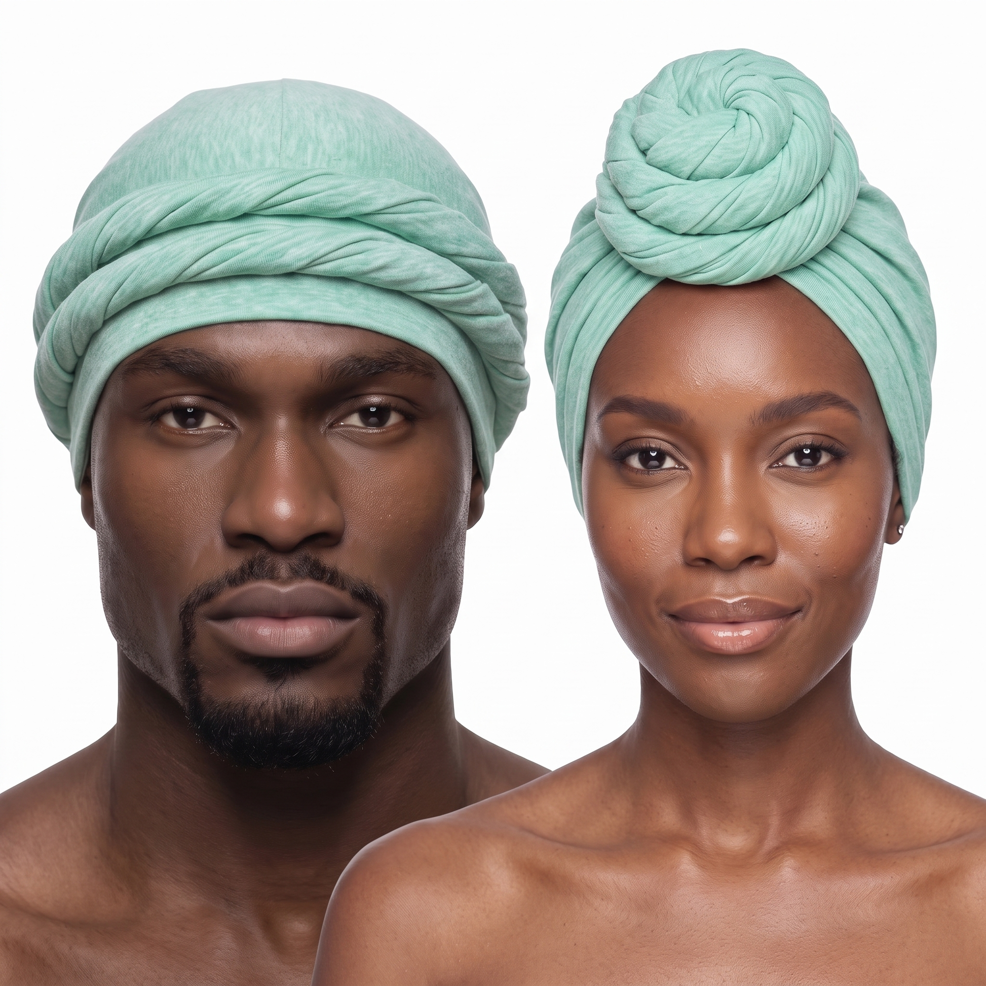 Mint Turban and Knot Pro bundle - his and hers - JagRags