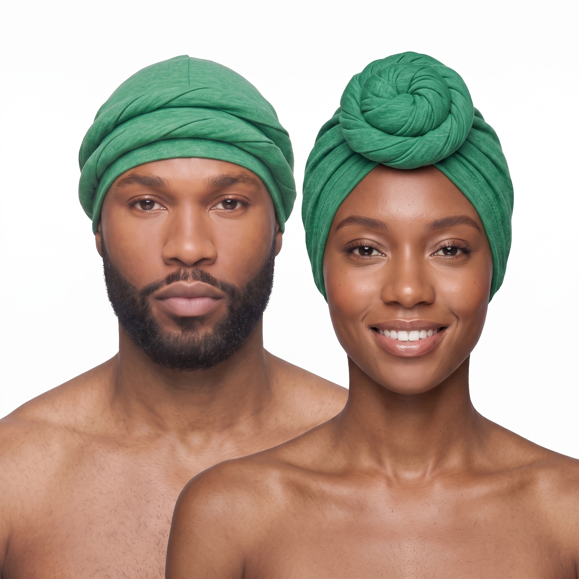 Kelly Green Turban and Knot Pro bundle - his and hers - JagRags