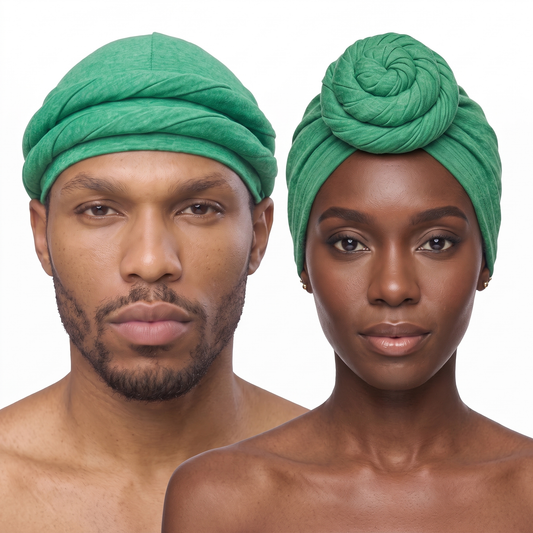Green Turban and Knot Pro bundle - his and hers - JagRags