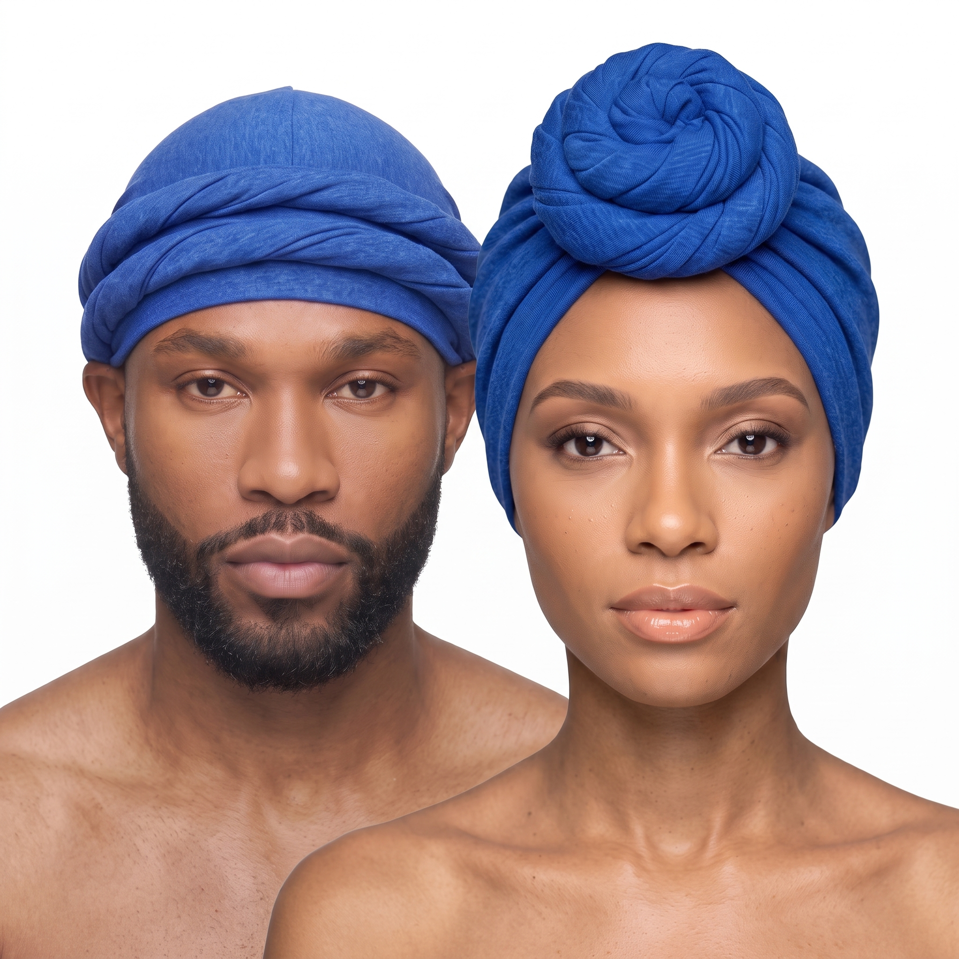 Royal Blue Turban and Knot Pro bundle - his and hers - JagRags