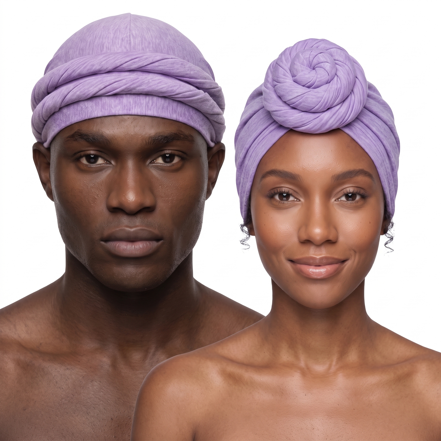 Lavender Turban and Knot Pro bundle - his and hers - JagRags