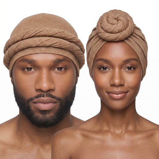 Tan Turban and Knot Pro bundle - his and hers - JagRags