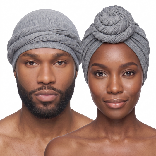 Athletic Grey Turban and Knot Pro bundle - his and hers - JagRags