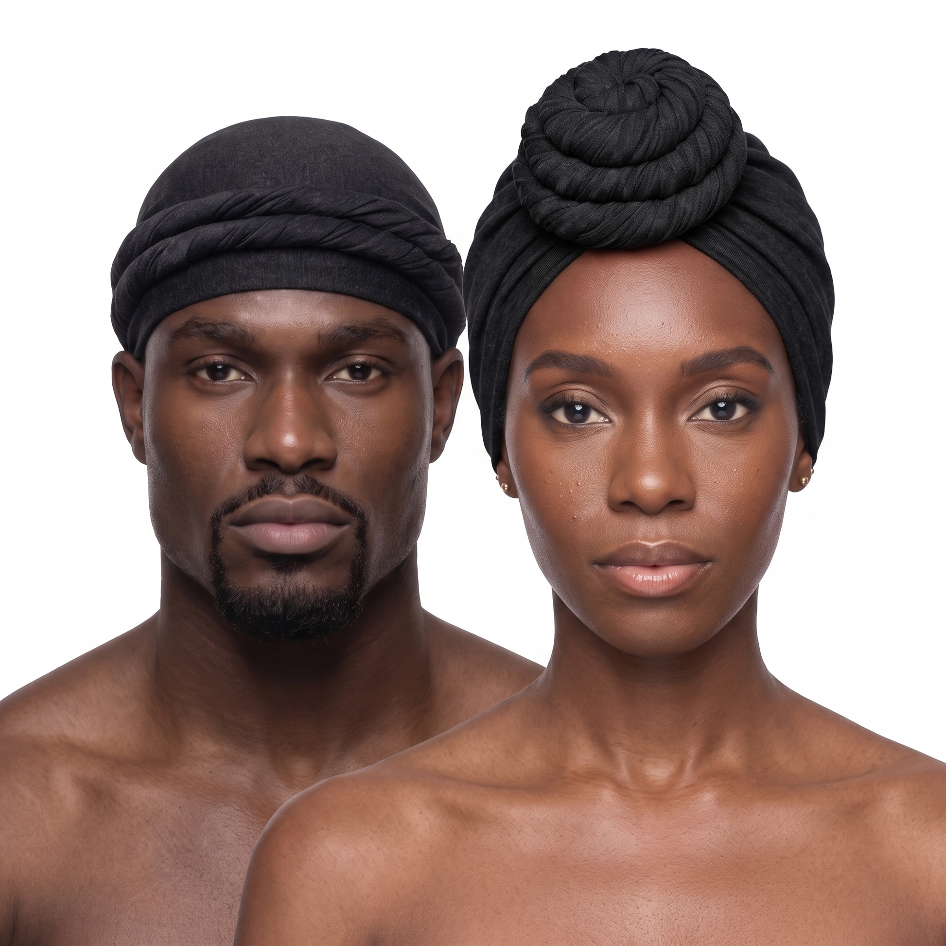 Black Turban and Knot Pro bundle - his and hers - JagRags