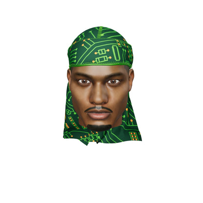 “Digital Green” Satin Silky Durag