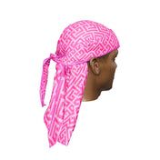 “Maze Pink” Satin Silky Durag