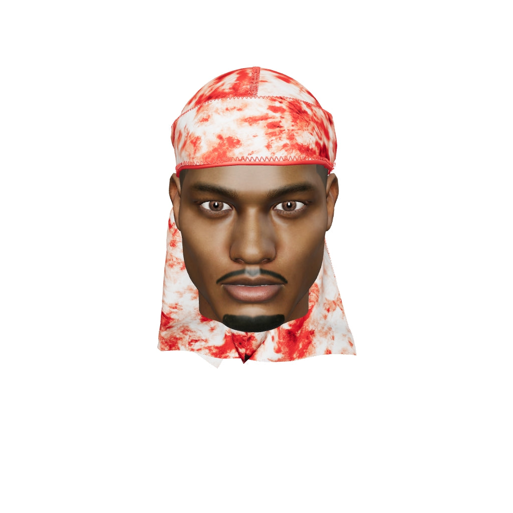 “Tye Dye Red” Satin Silky Durag