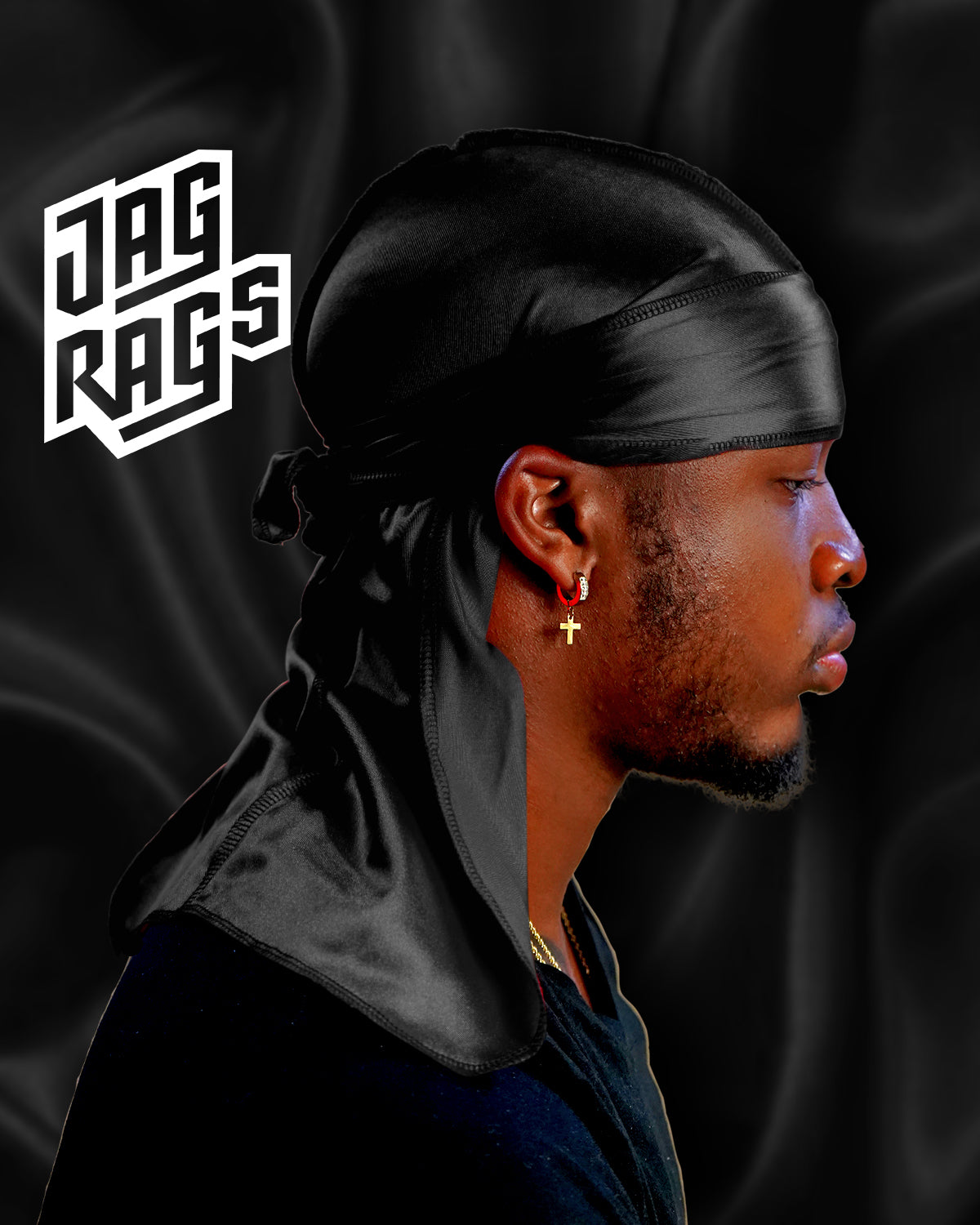 "Black" Stretchy Silky JagRag - shopjagrags