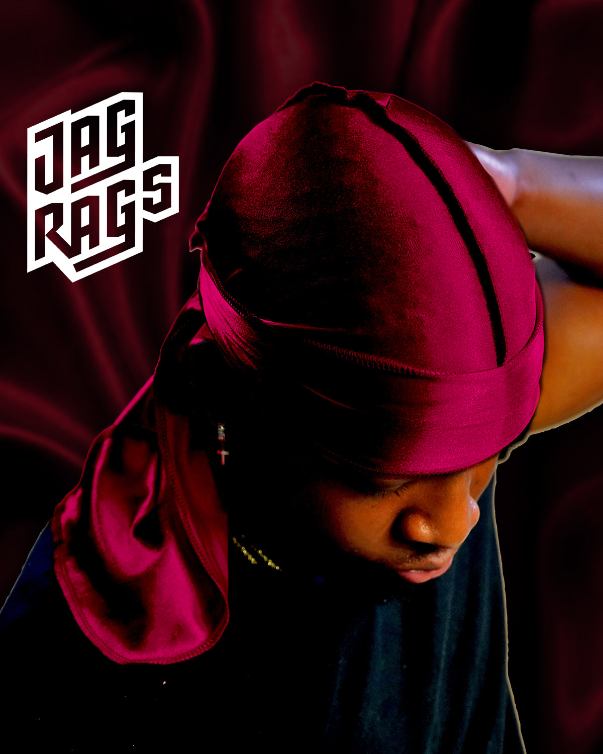"Cherry" Stretchy Silky JagRag - shopjagrags