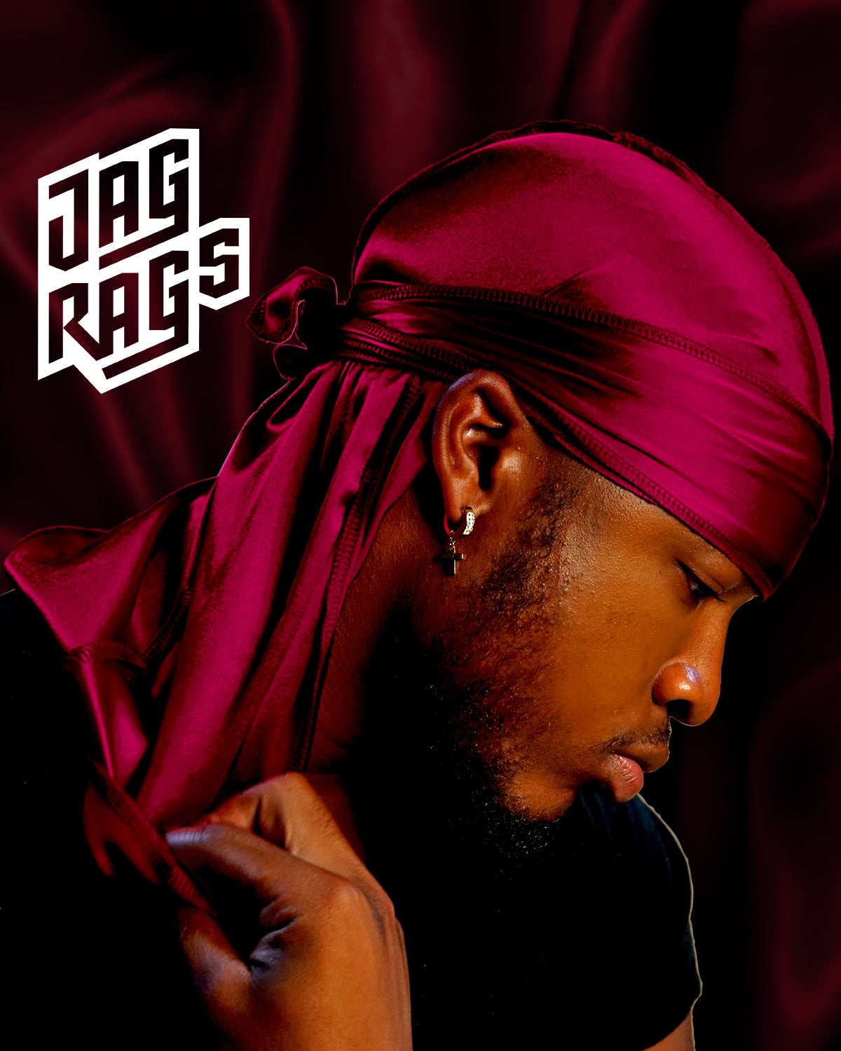 "Cherry" Stretchy Silky JagRag - shopjagrags