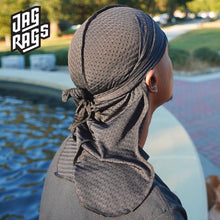 Full view of model wearing athletic durag