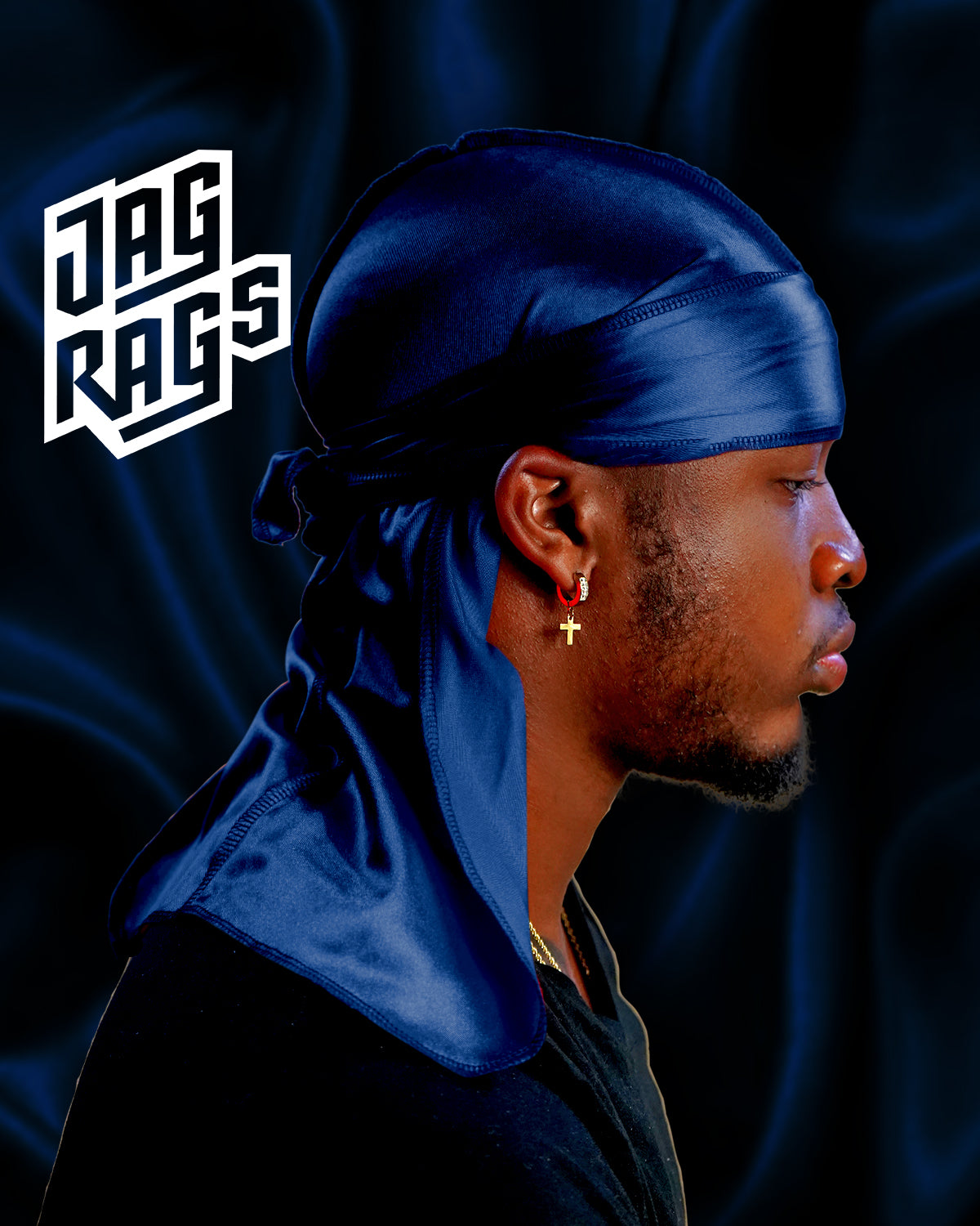 "Navy" Stretchy Silky JagRag - shopjagrags