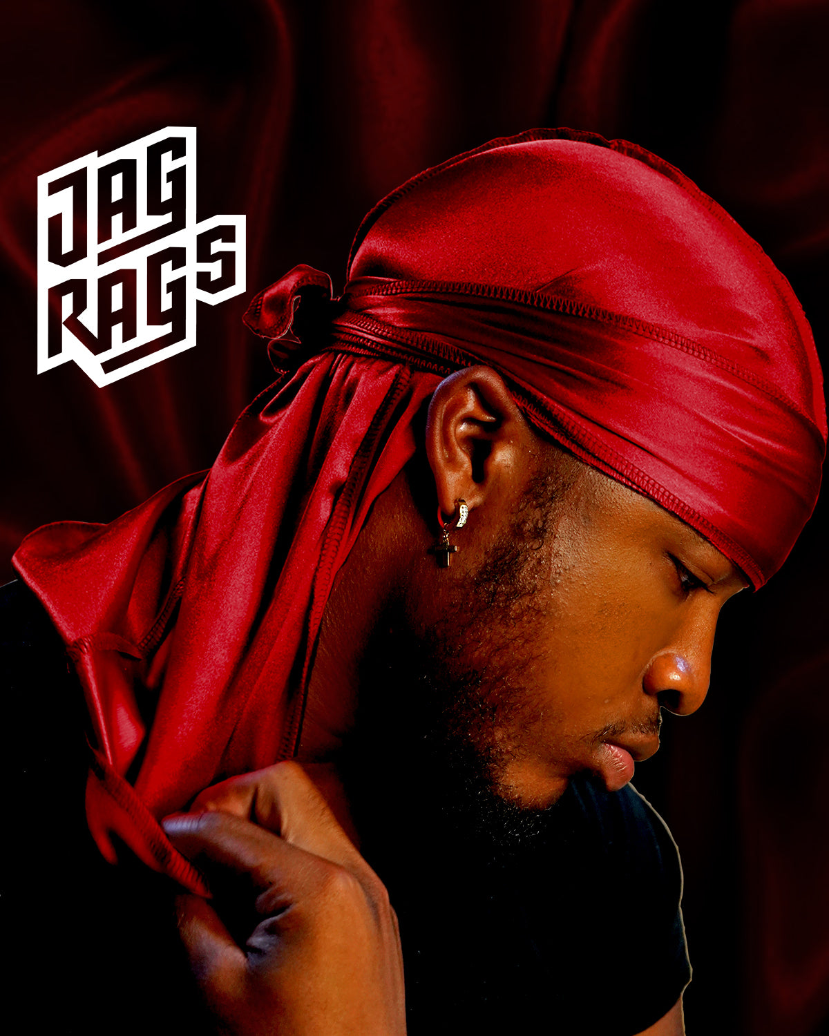 "Red" Stretchy Silky JagRag - shopjagrags