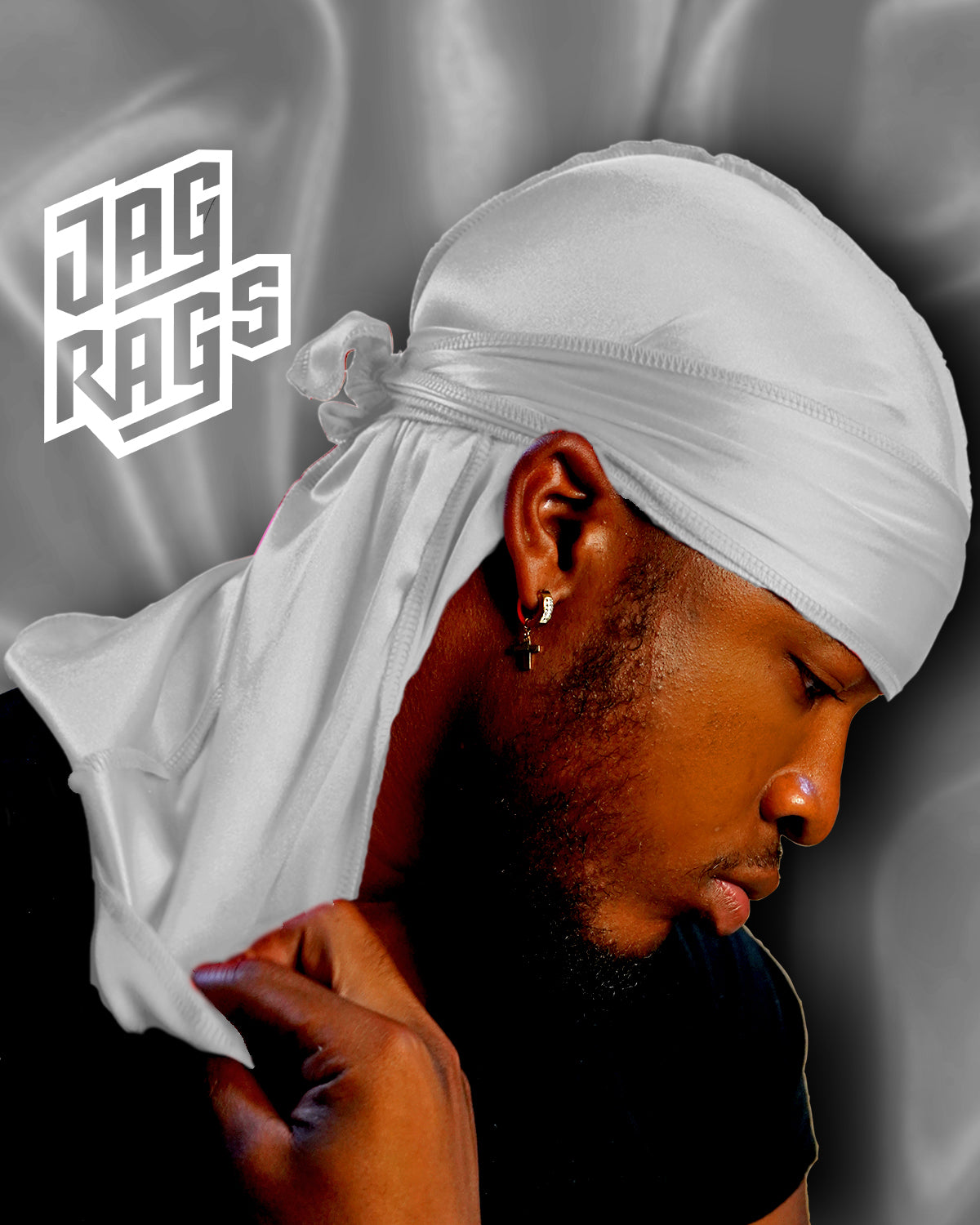 "White" Stretchy Silky JagRag - shopjagrags
