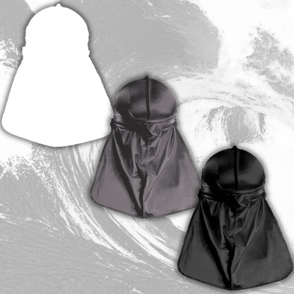 Premium Silk Durag Bundle Silver Grey
